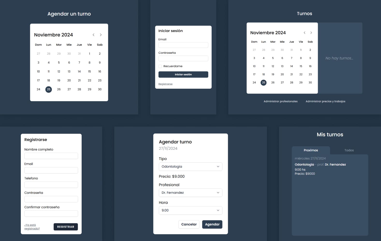 imagenes de muestra del sistema de turnos